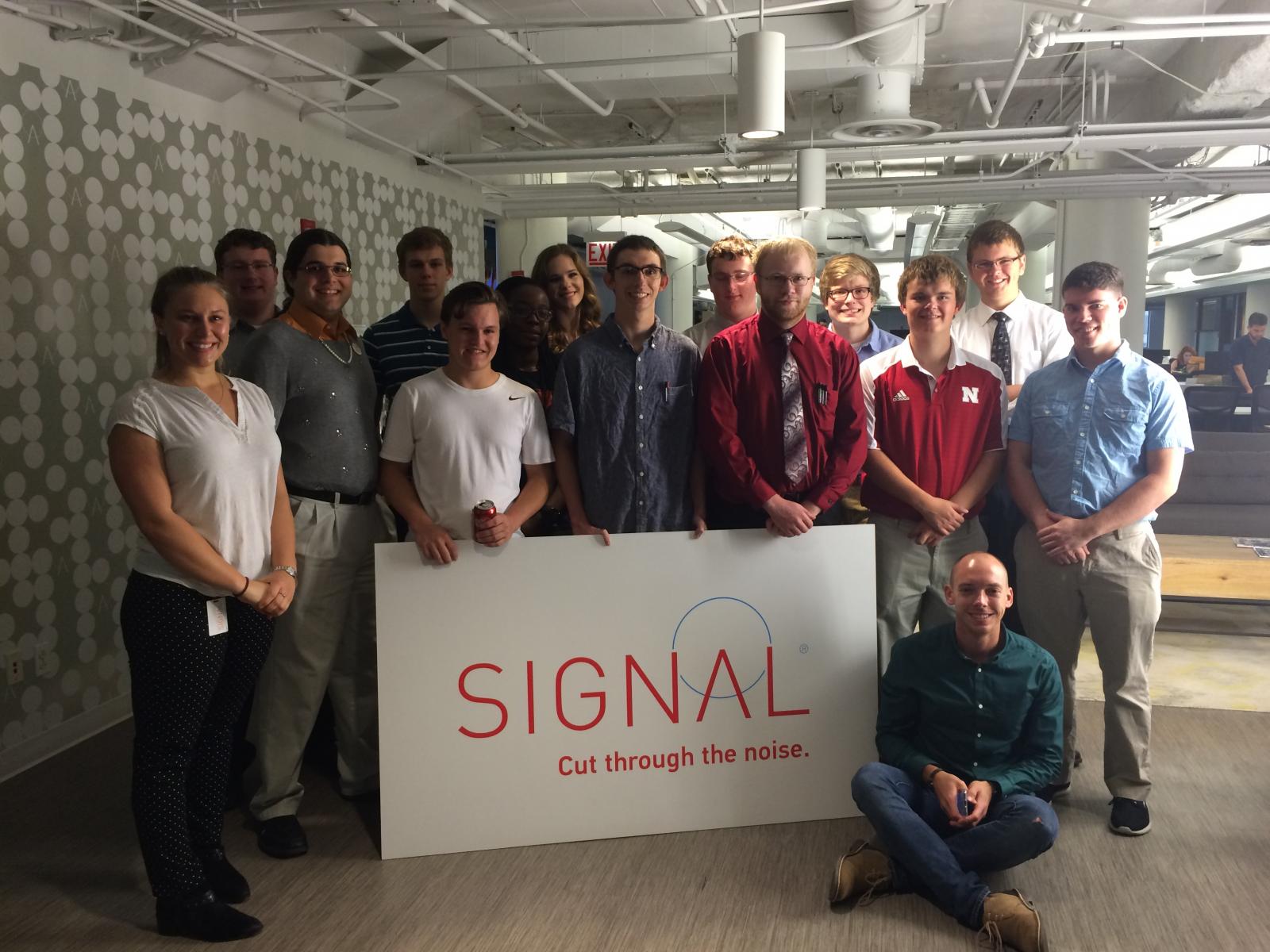 CSE Learning Community students on a company tour of Signal, a cross-channel marketing company.