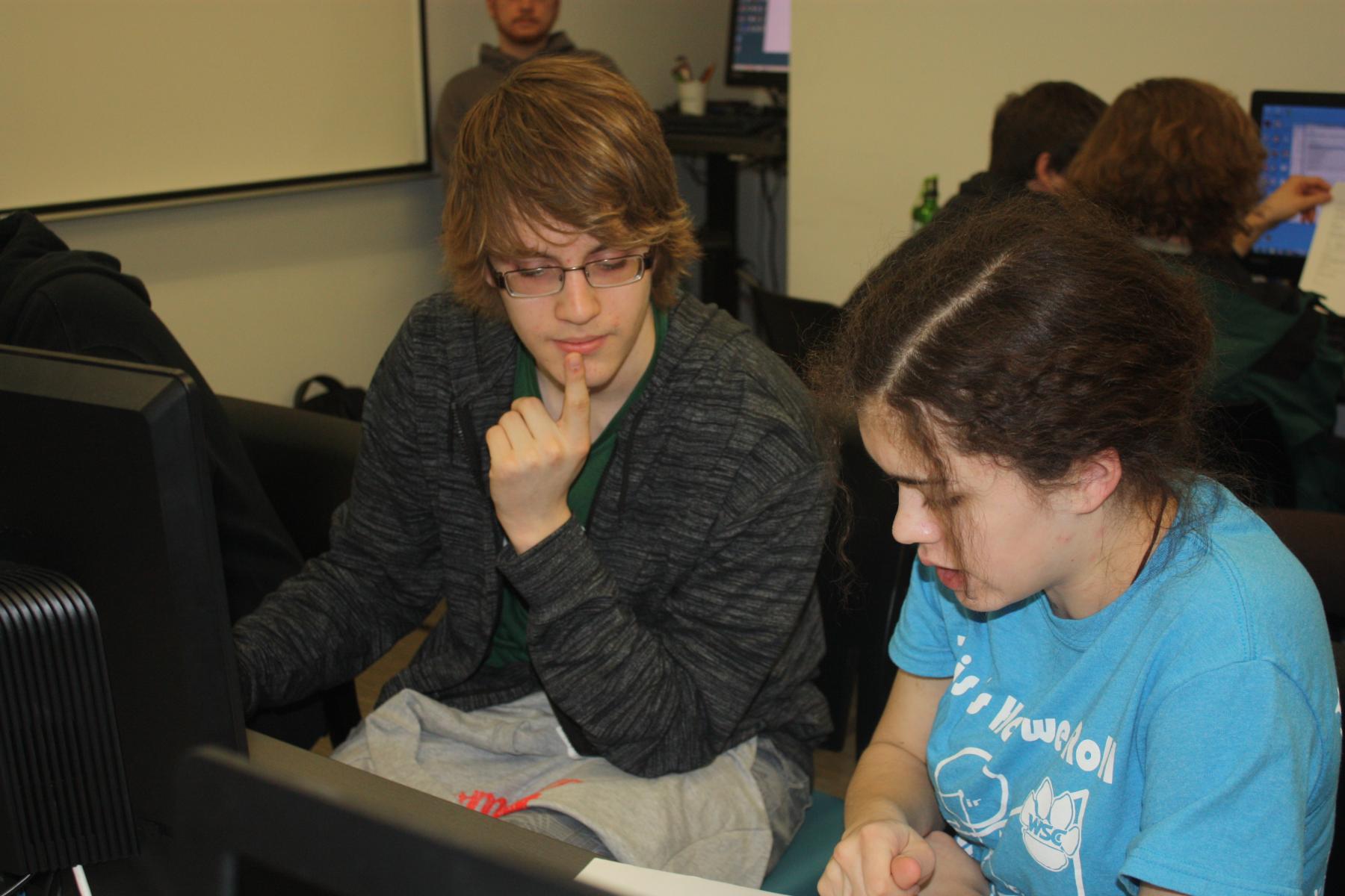 Students at a School of Computing camp.