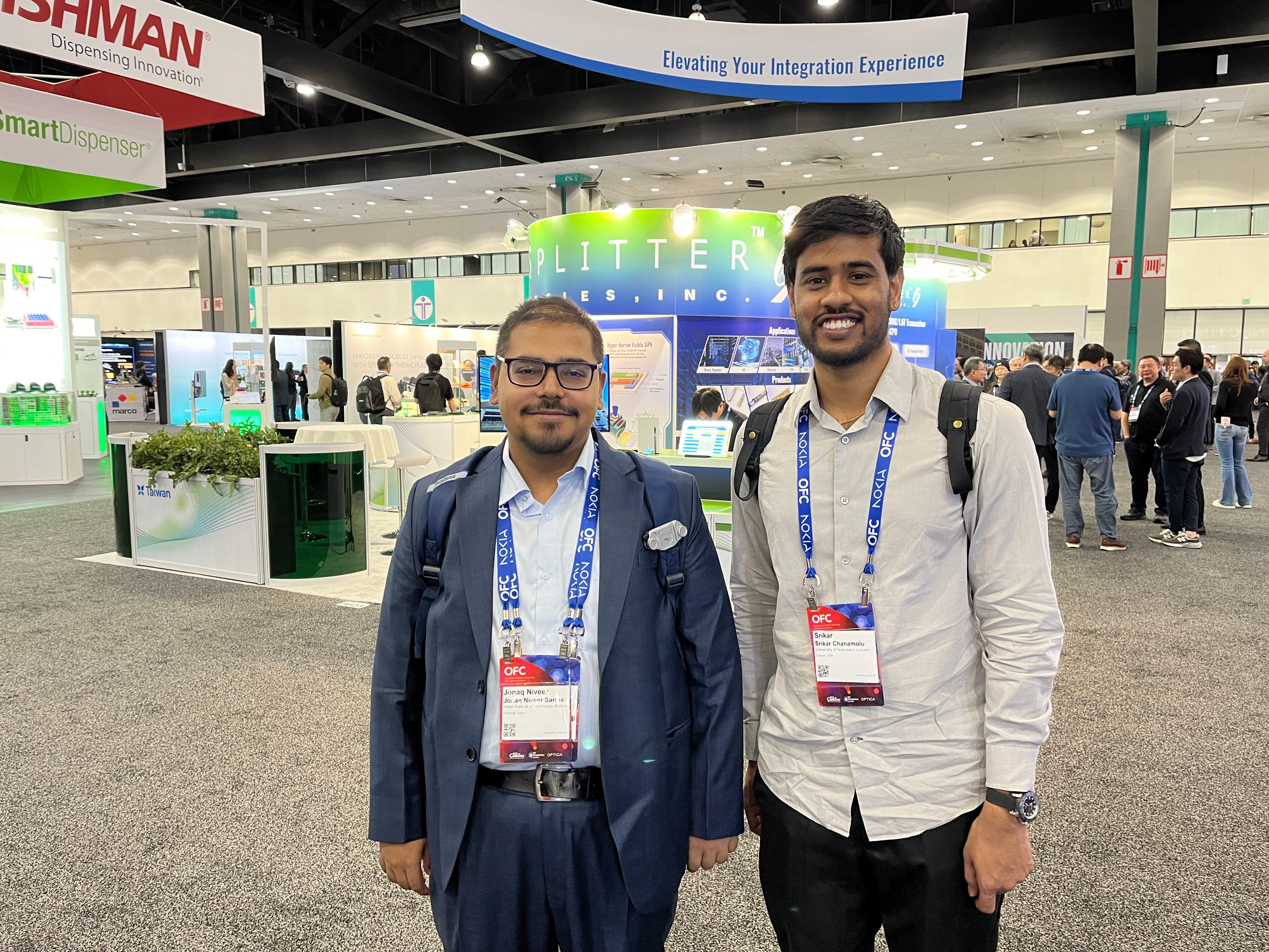 Students at OFC 2026 Booths