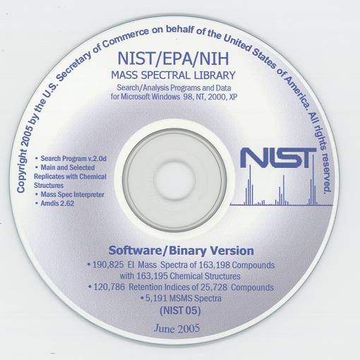 NIST/EPA/NIH Mass Spectral Library CDROM.