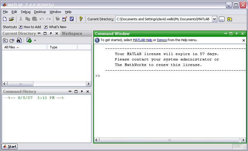 Matlab Version 7.5 R2007b