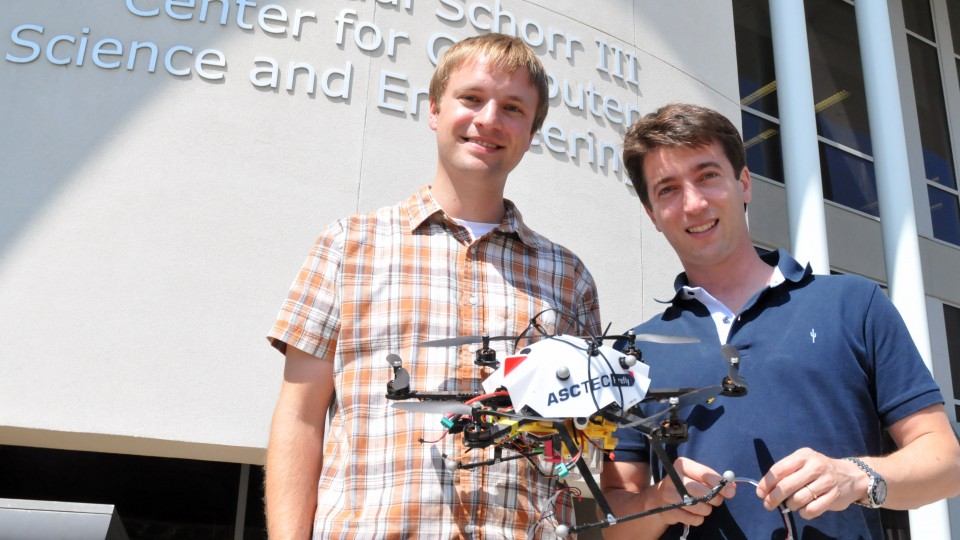Detweiler, Elbaum lead project to build water-collecting drone
