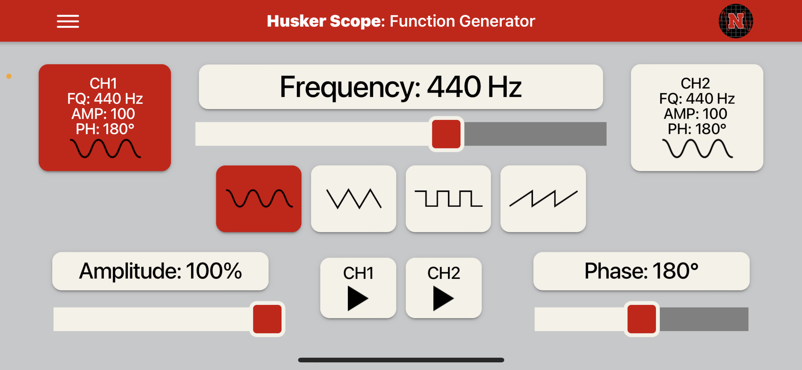 Function Generator Layout